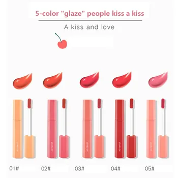 

4pcs Fruit Extract Lip Gloss Waterproof Non-stick Cup Easy To Color Lip Glaze Lipstick
