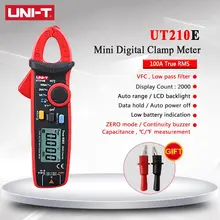 Clamp Meter Digital Multimeter UNI-T UNI T UT210E True RMS AC DC Capacitance Mini Tester Auto Range VFC Capacitance Multimetro