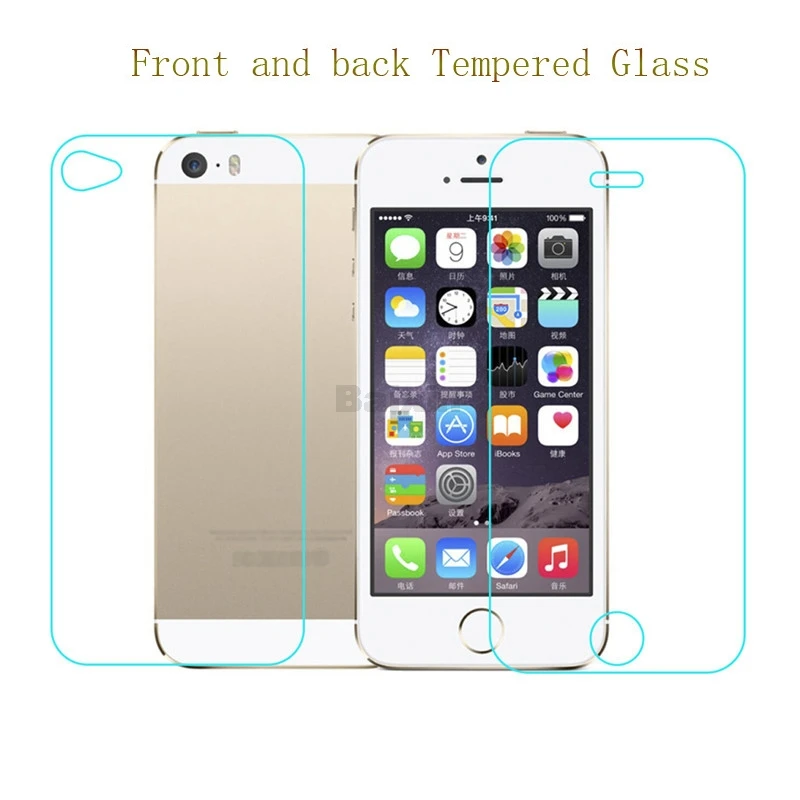 Baixin передняя+ задняя защитная пленка из закаленного стекла для iPhone 11 Pro Max XS XR X 8 7 6 6S Plus 5 5S 4S защита экрана