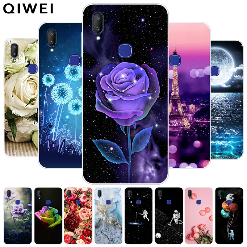 Мягкий силиконовый чехол s для Vivo V11i накладка из мягкого ТПУ с цветами VivoV11i V 11i V11