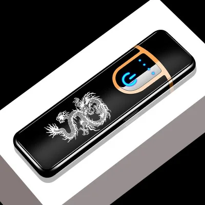 Dragon totem 1 Новые электронные зажигалки серии Dragon totem, популярная зарядная зажигалка, сенсорный экран, датчик для мужчин и женщин, аксессуары для автомобильных сигарет - Цвет: Dragon totem 1