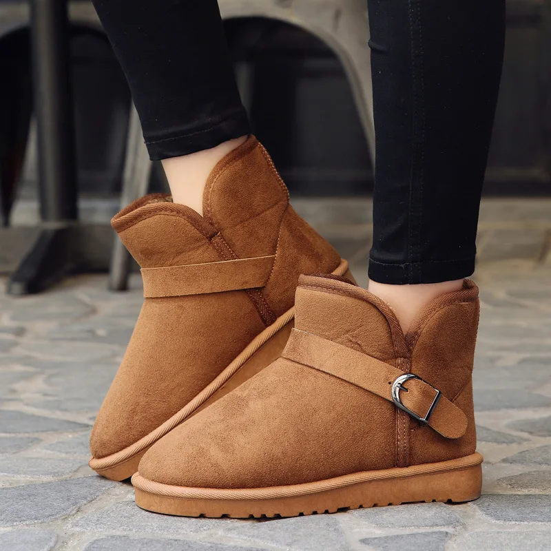 

Couples Short Boots Men And Women Winter Thick Warm Snow Cotton Boots Tube Boots 2017 Women's qiu dong xue