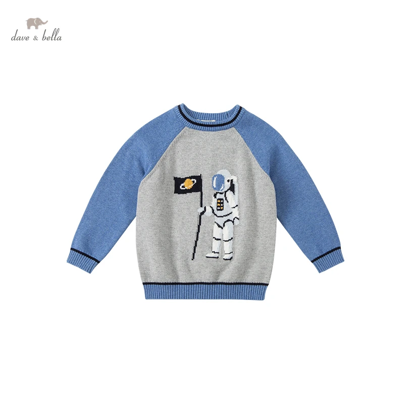 DKY18600 데이브 벨라 겨울 5y-13y 아이 소년 의류 어린이 패션 나비 스웨터 appliques 스웨터 소년 고품질의 옷