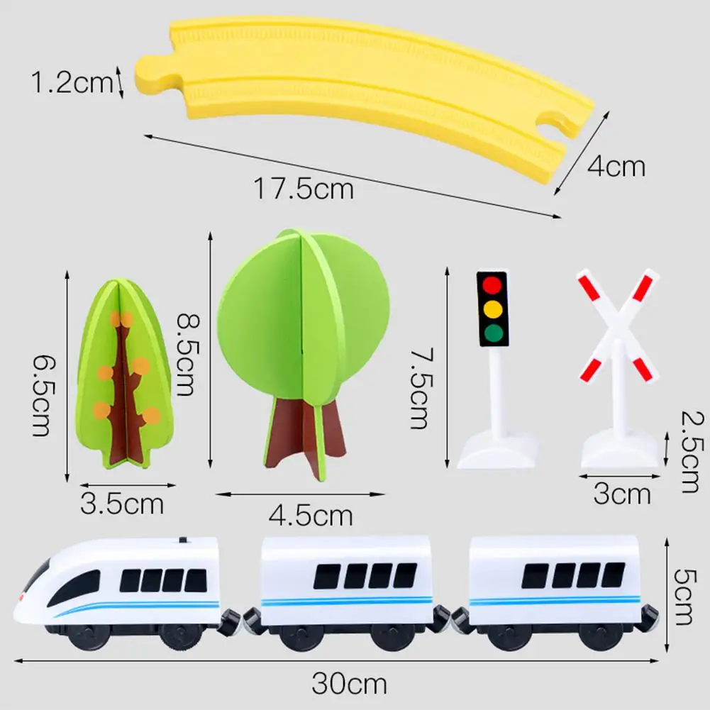 Электрический трек поезд набор игрушка Магнитный собранные строительные блоки детские деревянные развивающие игрушки