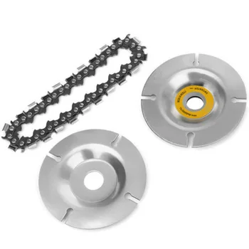 

Chain Saw Chainsaw 22-Tooth Grinder 4 Inch Wood Carving Disc Grinding Wheel Grinder Disc With Chain 22 Tooth Fine Cut Chain Set