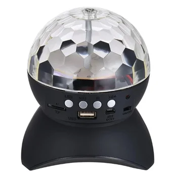 

FFYY-Star Project Master Stage Lighting Wireless Bluetooth Light Speaker LED Rotating Crystal Magic Ball DJ Stereo Speaker Home