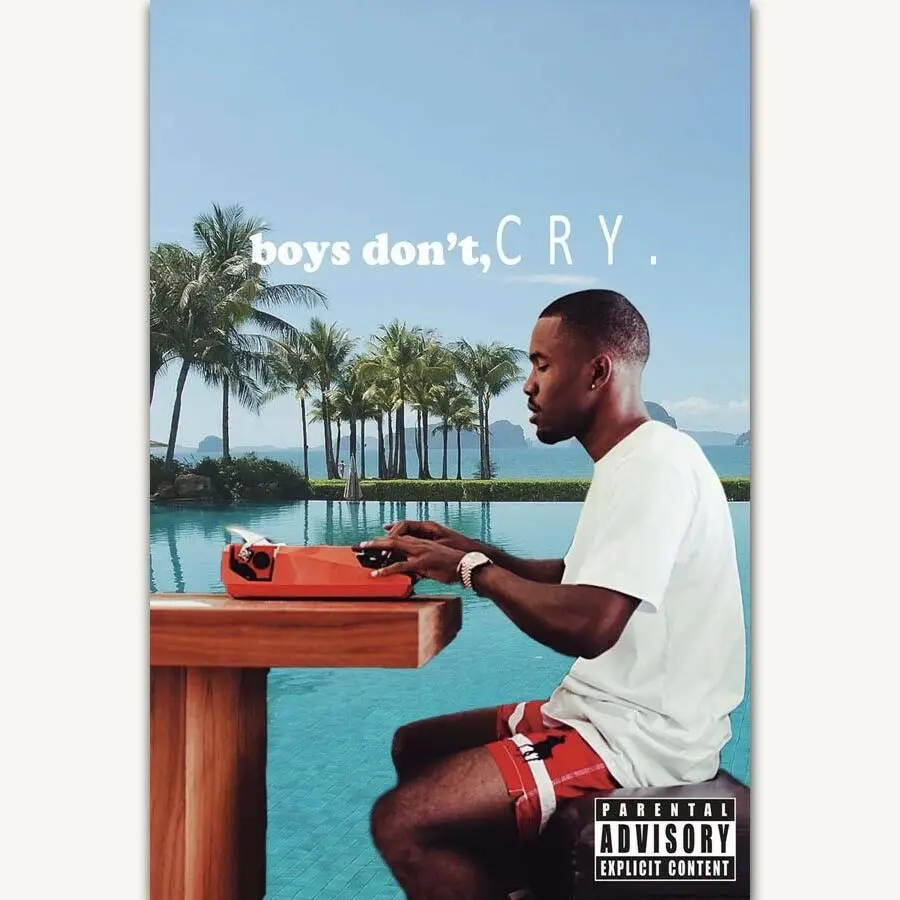 Best Frank Ocean Boys Don rsquo;t Cry Rapper Music Star Silk Fabric Wall Poster Art Decor Sticker Bright