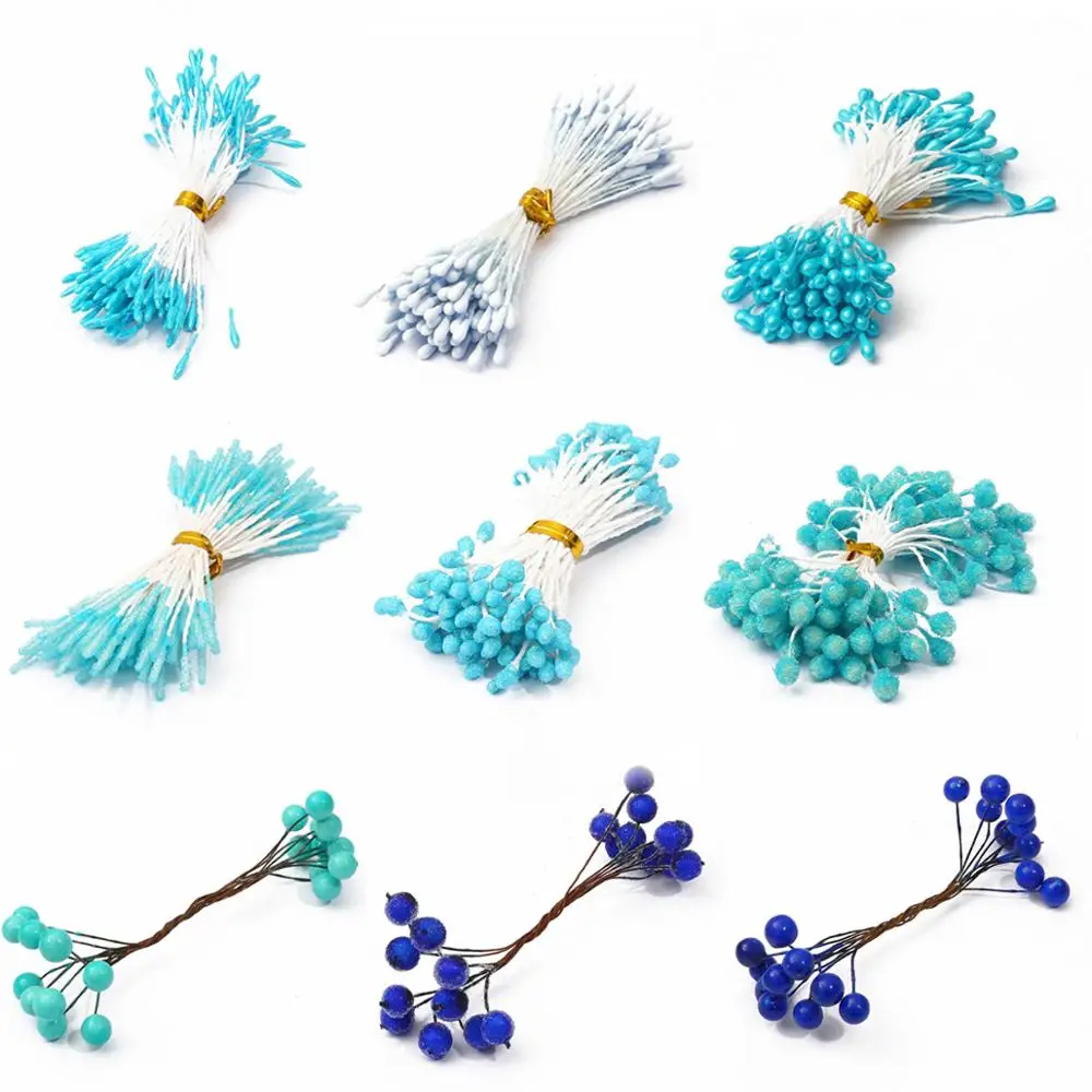 90pcs-Red-Yellow-Artificial-Flowers-Stamen-Berries-Bundle-Purple-Yellow-Cherry-DIY-Christmas-Wedding-Cake-Gift (4)