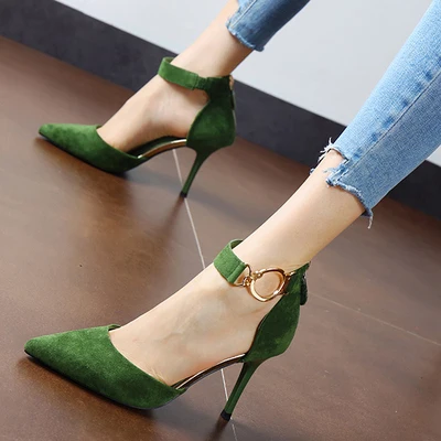 

Spring's new pointy heels with metal back zippers