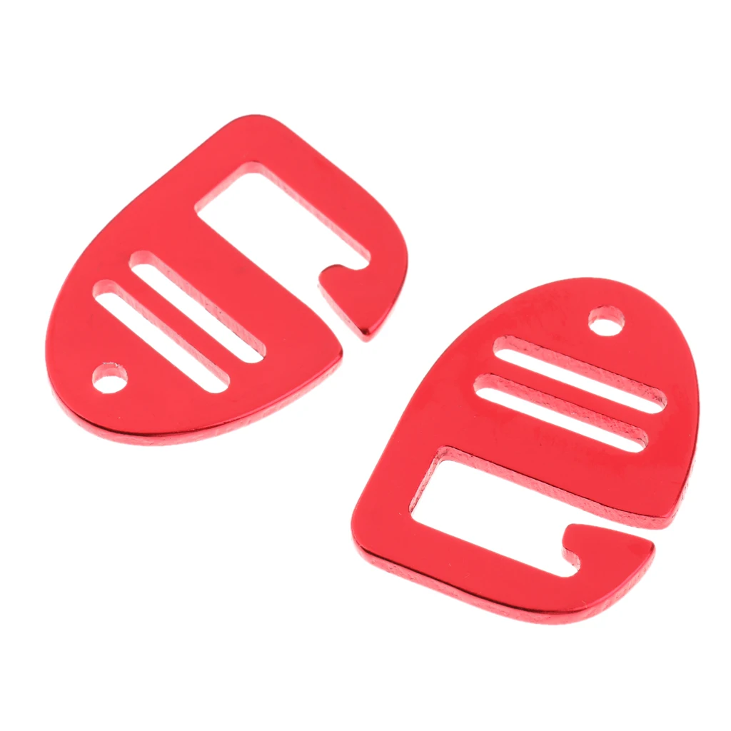 2pcs Webbing Strap Buckle for 1inch Belt, Backpack Sports Bag Accessories for Men Women Camping Hiking Hunting Travel - red