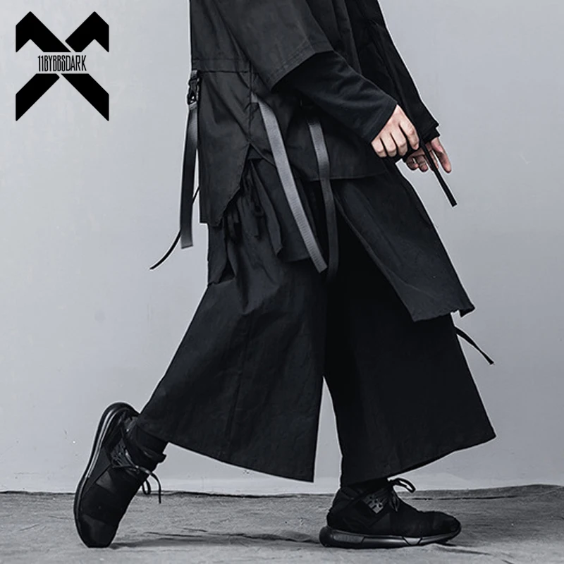 11 byb's DARK Harajuku брюки большого размера d тактические ветрозащитные уличные черные