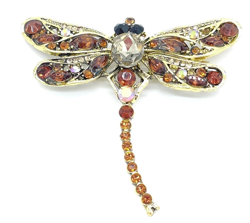 PU-GI-様❤レジン ペンダントトップ  ブローチ ジュエリー刺繡3Dクリスタル昆虫ブローチ-てんとう虫 - ショップ