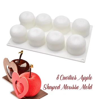 

Apple Shape Mousse Cake Mold French Dessert Molds Silicone Cake Decorating Tools Chocolate 3D Cake Bakeware DIY Baking Mold
