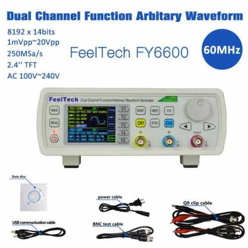 

60MHz FeelTech FY6600 DDS Function Arbitrary Waveform Signal Generator VCO