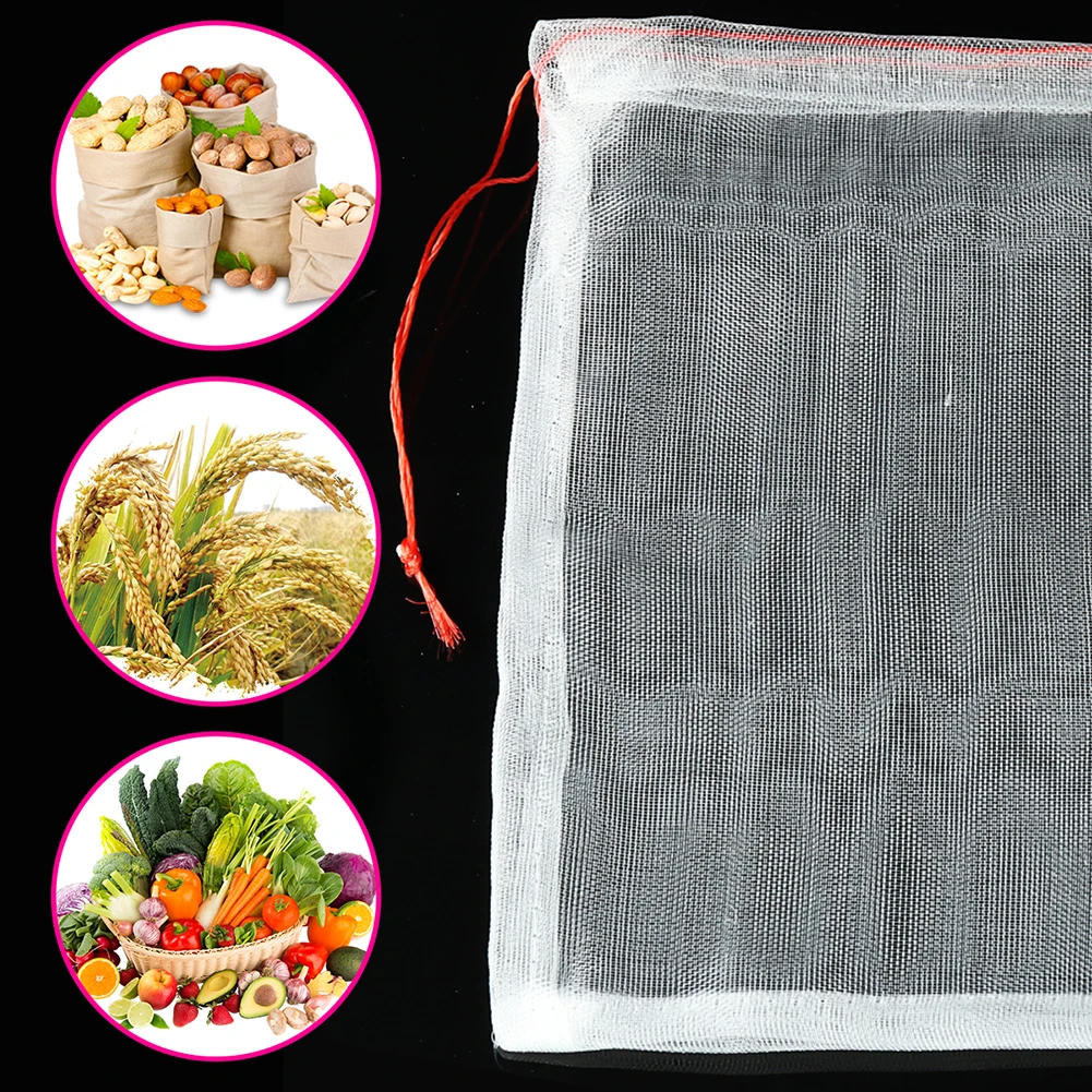 50 шт. нейлоновая Сетчатая Сумка с кулиской держатель для продуктовых сумок