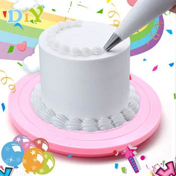 

Baking Tools Cake Decorating Lightweight Solid Cake Turntable Turntable DIY Decorating With Non-Slip Ring