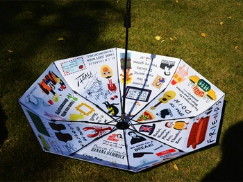 

Anime Friends TV Movie Umbrella Three-Folding Umbrella Child Cartoon Windproof Folding Sun Rain