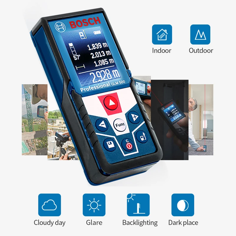 Bosch Professional Laser Rangefinder Glm 500 50m Trena