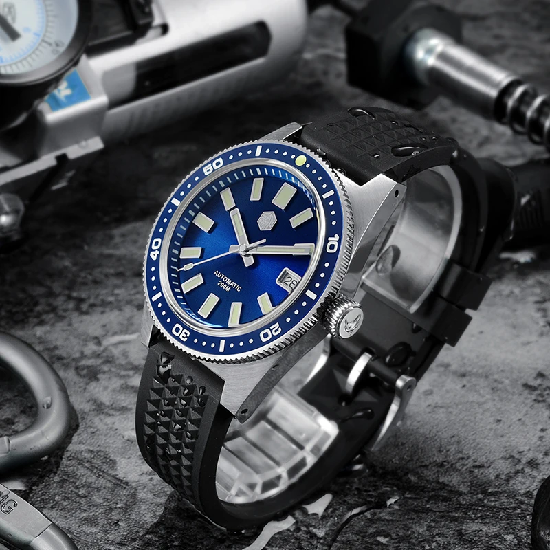 San Martin Newest 62MAS V4 Stainless Steel Dive Men Automatic Watches  Sapphire 200M Waterproof 12dot Luminous Bezel Wristwatch|Mechanical  Watches| - AliExpress