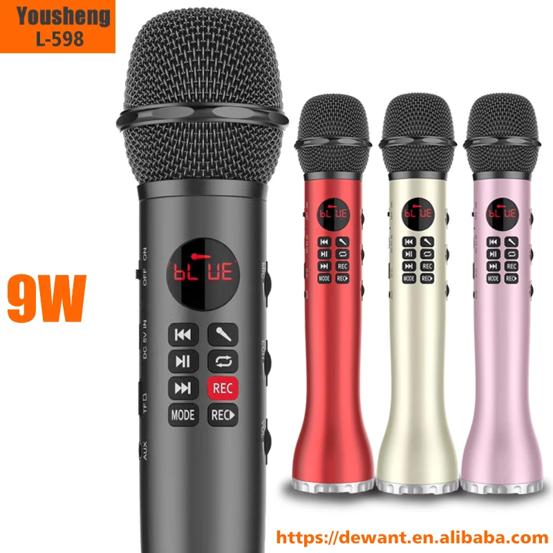 Профессиональный беспроводной мини микрофон для караоке с usb 9 Вт bluetooth учителя