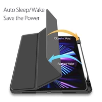 Etui na ipada do 2021 Mini 6 Pro 11 9. Generacji etui 10.2 2018 9.7 5/6th Air 2/3/4 10.5 10.9 PU Silicon Transparent Cover Funda 2