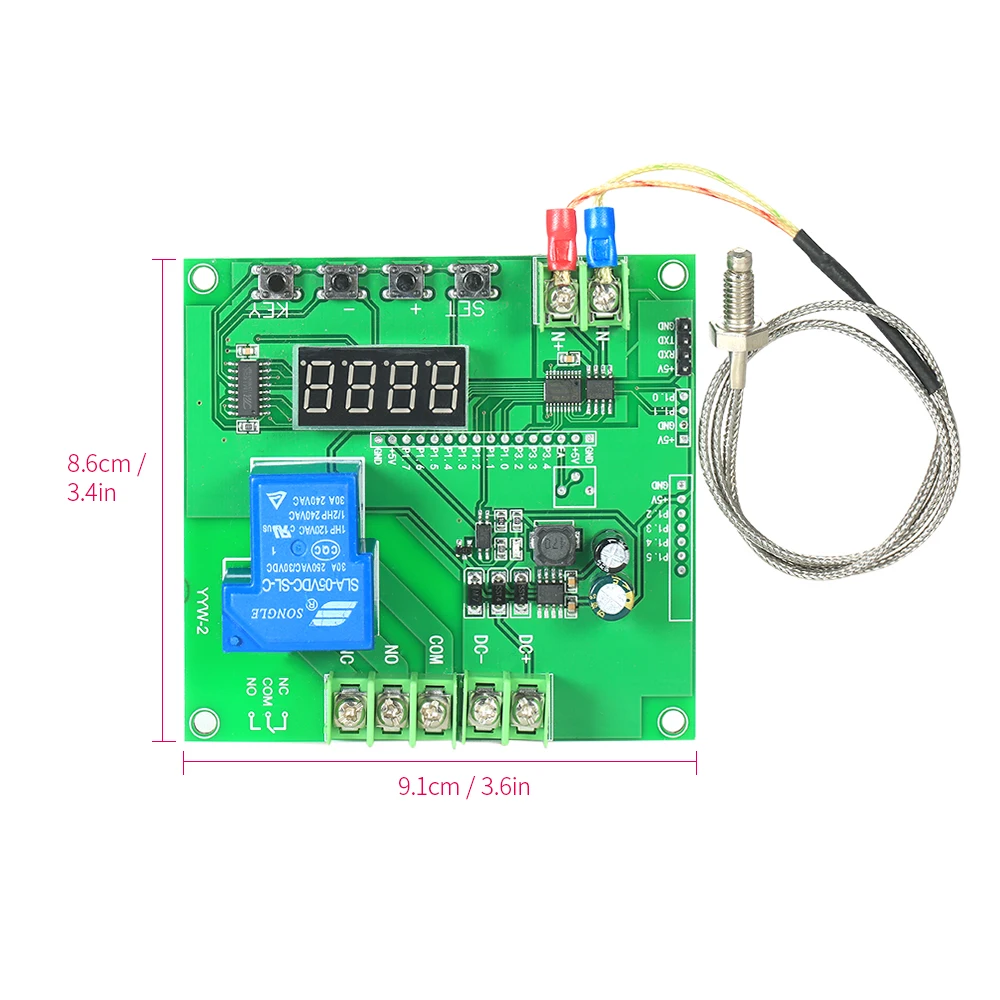 

Hot New Mini LED Temperature Control Module 0~1000C Temp Control Switch Board with K-type Sensor Probe