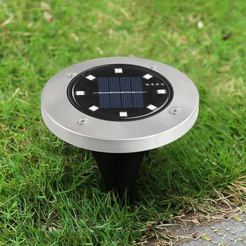 

Solar Powered Disk Lights 8 LED Solar Pathway Lights Outdoor Waterproof Garden Landscape Lighting for Yard Deck Lawn Patio decor