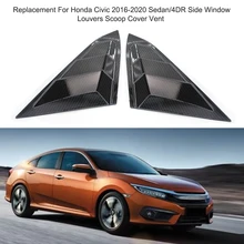 For Honda Civic Sedan/4DR 2016-2018 Side Window Louvers Scoop Cover Vent ABS