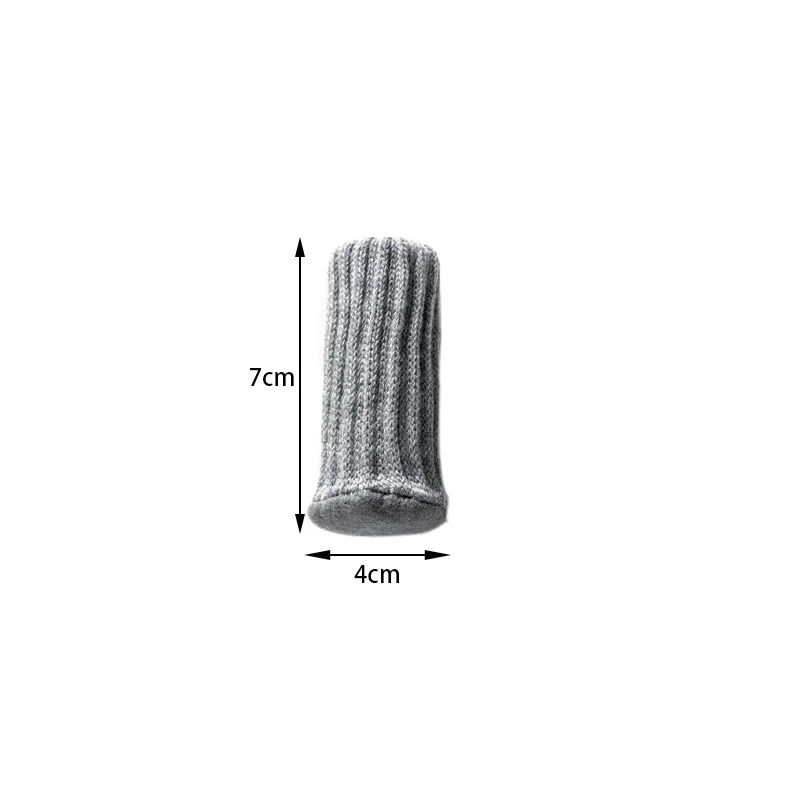 4Pcs/Set Table Chair Leg Covers Home Furniture Non-Slip Knitting Floor Protectors Table Chair Knitted Decor Foot Socks Protector
