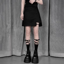 Корейский стиль, Харадзюку, уличные носки в стиле хип-хоп, одноцветные, на шнуровке, с буквенным принтом, повседневные носки для женщин, готические бандажные носки