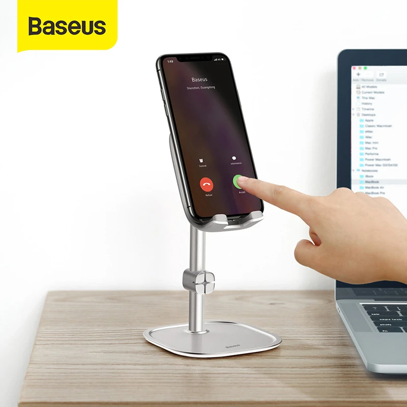 Baseus Adjustable Mobile Phone Holder For Iphone 12 11 Pro Max Xs Telescopic Desktop Bracket Tablet Stand For Samsung Huawei Phone Holders Stands Aliexpress