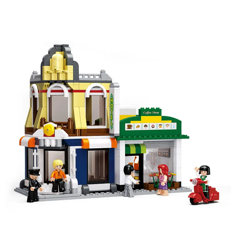 

Sluban Town Apartment House Gym Restaurant DIY Mini Building Blocks Bricks Legoingly Toy for Children no Box