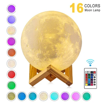 

LED Night Light 3D Moon Lamp Battery Powered Color Change 3D Light Touch Moon Lamps Children's Lights Night Lamp Bedroom Decor