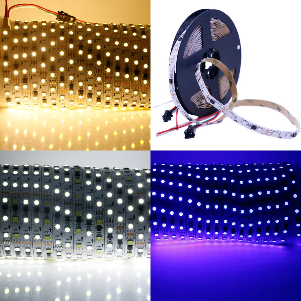#Best 5m LED Strip 12V WS2811 Light Blue Warm White Cold White Lighting IP20 5050SMD Flexible Tape 60led M 1 IC drives 3 Leds