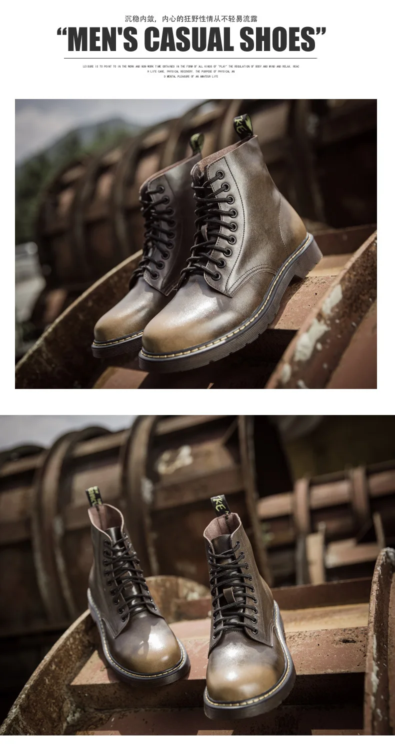 Мужские ботинки; кожаная обувь; женские ботильоны в байкерском стиле; сезон осень-зима; теплые мужские туфли-оксфорды в стиле унисекс; M683