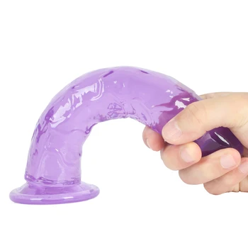 Soft Jelly Dildos With Strong Suction Cup Realistic Dildo Without Vibrator Artificial For Lesbian Female Masturbation Sex Toys 3