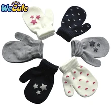 Новые детские перчатки, зимние детские теплые Нескользящие варежки, милые детские перчатки с открытыми пальцами для мальчиков и девочек, От 0 до 4 лет перчатки для малышей