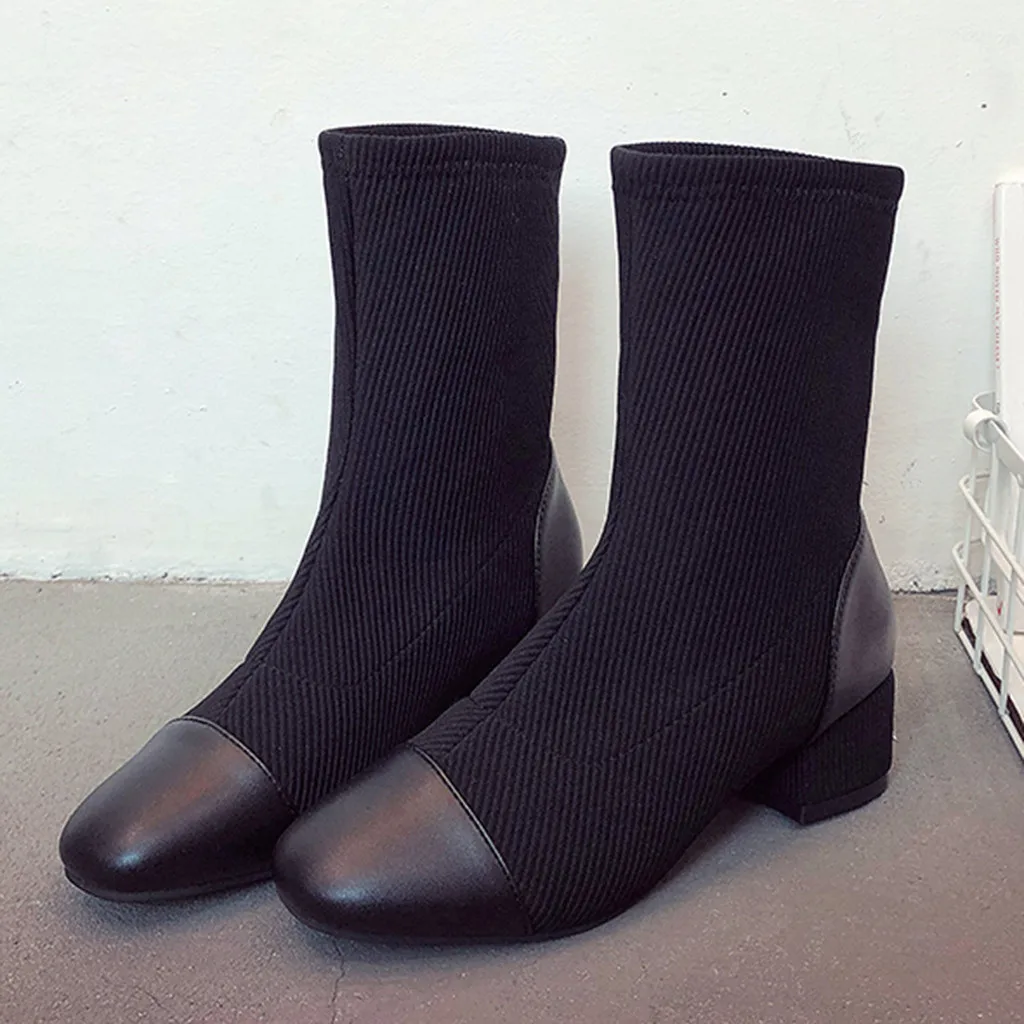 Women Ladies Ankle Booties Round Toe Boots Women Solid Boots Casual Outdoor Boots Shoes Winter Boots Women zapatos de mujer