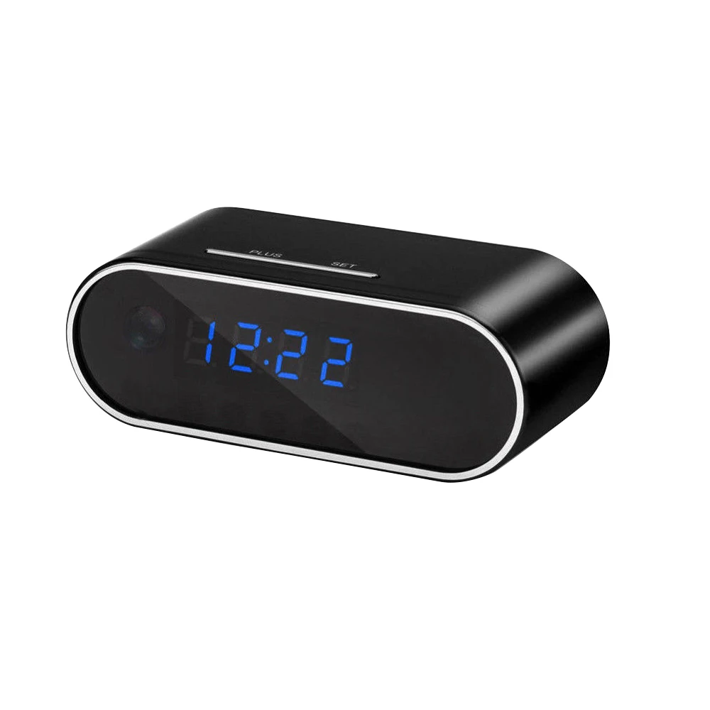 

Wireless Nanny Clock with 1080P WIFI Mini Camera Time Alarm Night Vision Motion Sensor P2P Security Remote Monitor Micro Home