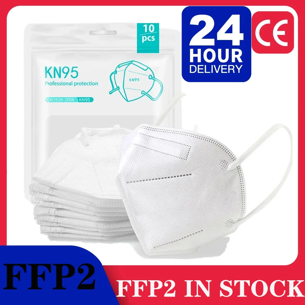 100 шт. KN 95 Mascarillas ffp2 ffp2reмногоразовые ffp2kn95 Сертификация CE 5 слоев маска España KN95 FFP2