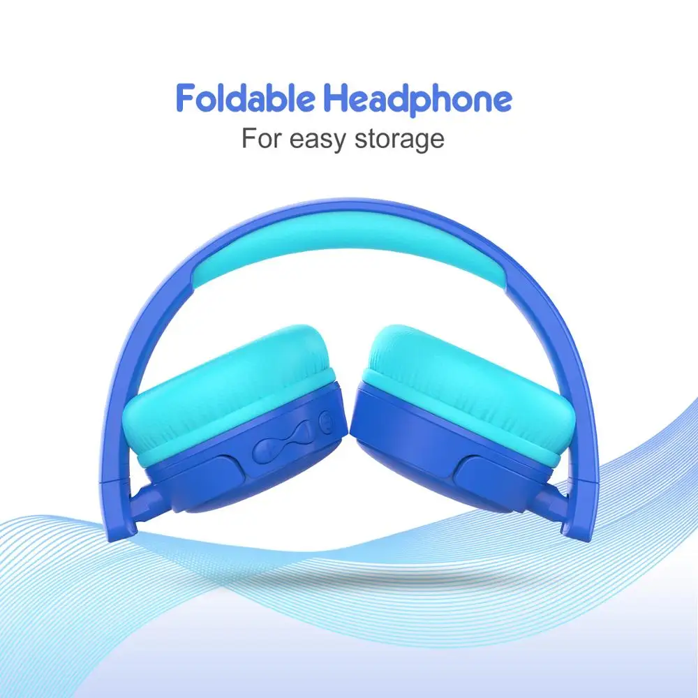 gorsun Wireless Kids Headphones with 85dB Volume Regulator Foldable Bluetooth Stereo Over Ear Kids headsets for boys and girls