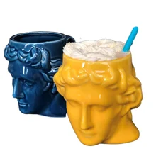 Креативная керамическая молочная чашка кофейная чашка испанская древнегреческая чашка Аполлон Давид голова кружка римская скульптура чашка Давид чашка для воды