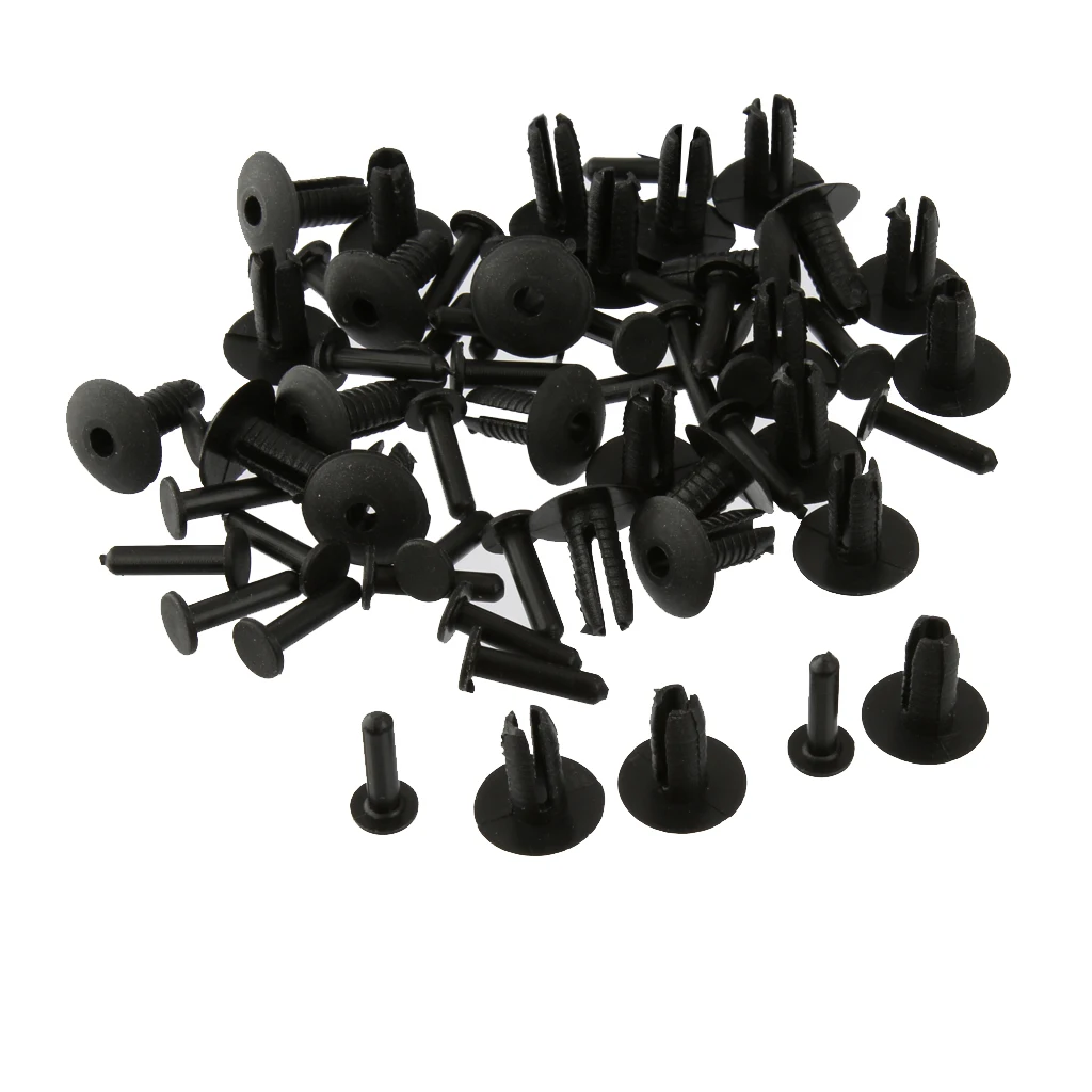 60Pack  Black Bumper Mounting Push Rivet Trim Clip For BMW E39 E38 Z1