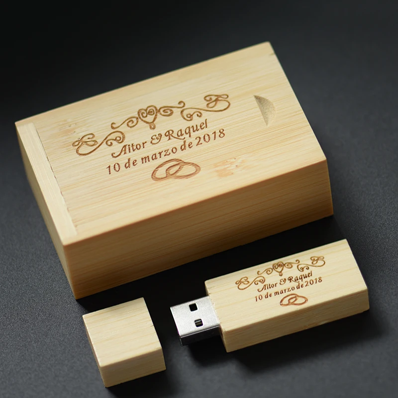 Usb флеш накопитель JASTERCarbonized bamboo walnut wooden + box с логотипом 4 ГБ 8 16 32 64 usb 2 0 подарок для