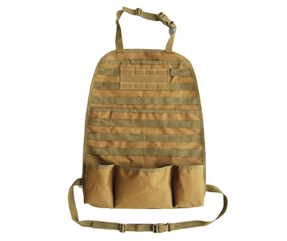 khaki Открытый тактический Автомобильный задний Многофункциональный Органайзер-функциональные карманы для хранения военный пакет Открытый Molle чехол для сиденья сумка - Цвет: khaki