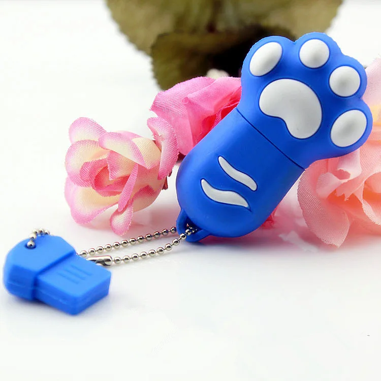 Cat claw usb3.0 disk cartoon animal cute creative fashion usb corporate gift white/brown/black/pink/blue footprint memory | Компьютеры и