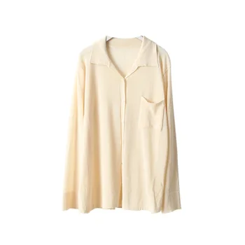 

2020 women Light book breathable suit lapel loose shirt women early autumn Korean women's long-sleeved shirt women