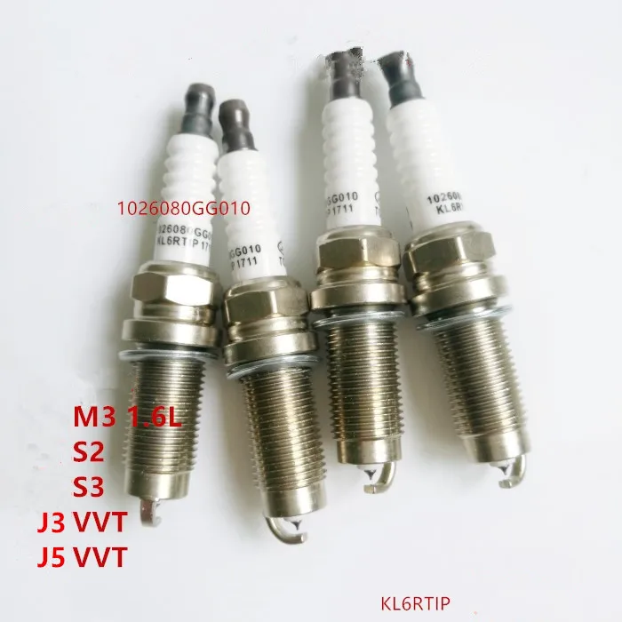 4 шт./компл. Свеча зажигания для JAC Refine J3 Tagaz C10 J5VVT J4 S2 S3 M3 1026080GG010|Свечи и запальные