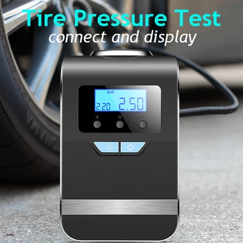 

Car LED large screen dual tire pressure digital display preset air compressor portable 12V car tire automatic inflator