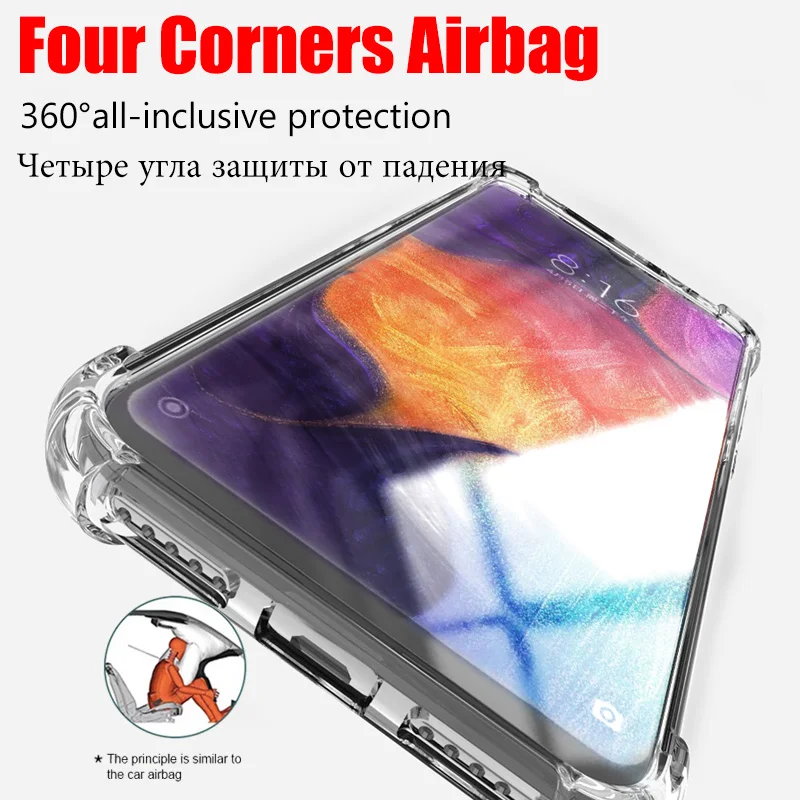 Роскошный прозрачный противоударный для мобильного телефона на Samsung Galaxy A51 A71 A50 A70